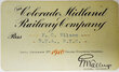 COLORADO MIDLAND RAILWAY PASS