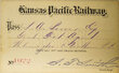 KANSAS PACIFIC RAILWAY PASS