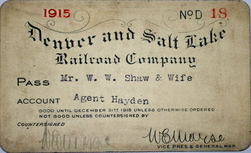 DENVER & SALT LAKE RR CO PASS