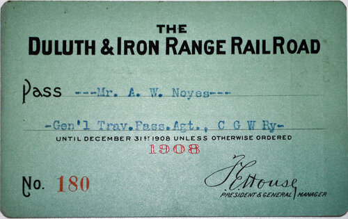 DULUTH & IRON RANGE RR PASS