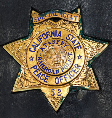 AT&SF RY SPECIAL AGENT BADGE  
