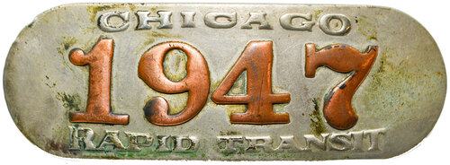 CHICAGO RAPID TRANSIT BADGE  
