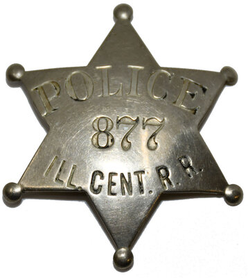 ILL CENTRAL POLICE BADGE  

