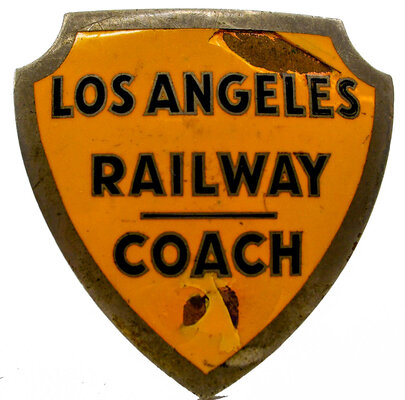 LOS ANGELES RAILWAY COACH BADGE  
