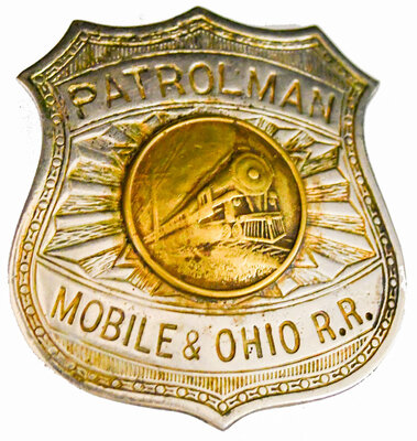MOBILE & OHIO PATROLMAN BADGE  
