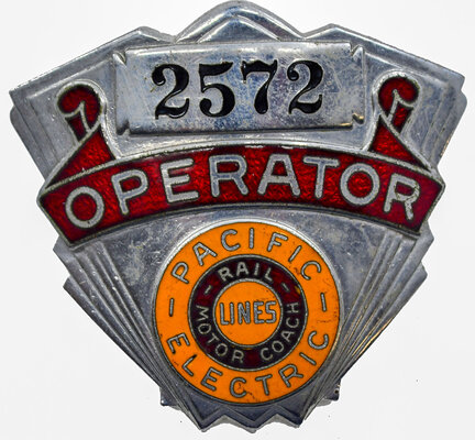 PACIFIC ELECTRIC BADGE  
