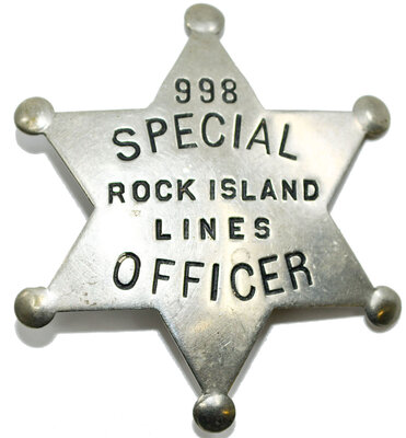 ROCK ISLAND LINES SPECIAL OFFICER BADGE  
