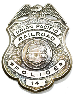 UNION PACIFIC RAILROAD POLICE BADGE  
