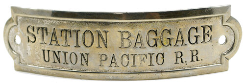 UNION PACIFIC STATION BAGGAGE BADGE  
