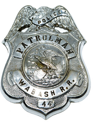 WABASH RR PATROLMAN BADGE  

