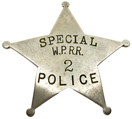 WPRR SPECIAL POLICE BADGE  
