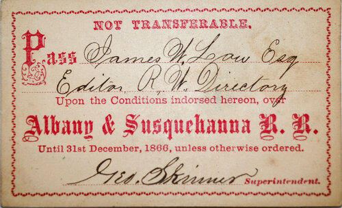 ALBANY & SUSQUEHANNA RR PASS  
