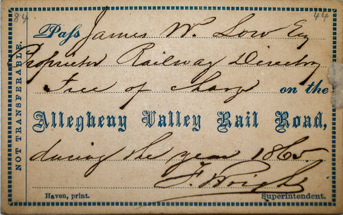 ALLEGHENY VALLEY RAILROAD PASS  
