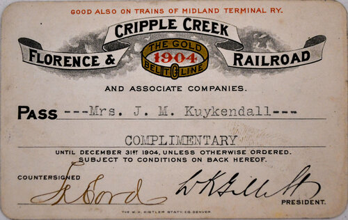 FLORENCE & CRIPPLE CREEK RAILROAD PASS   
