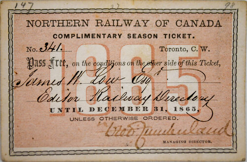 NORTHERN RAILWAY OF CANADA  
