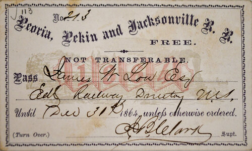 PEORIA PEKIN & JACKSONVILLE RR PASS  
