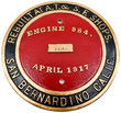 View lot 63 AT&SF RY BUILDERS PLATE