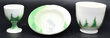 GN GLORY OF THE WEST ASHTRAY & EGG CUPS  

