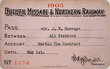 DULUTH MISSABE & NORTHERN RAILWAY PASS  
