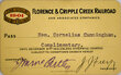 FLORENCE & CRIPPLE CREEK RAILROAD PASS  
