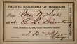 PACIFIC RAILROAD OF MISSOURI PASS  
