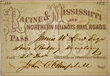 RACINE & MISSISSIPPI & NORTHERN ILLINOIS RAILROADS PASS  
