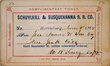 SCHUYLKILL & SUSQUEHANNA RR CO PASS  

