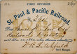 ST PAUL & PACIFIC RAILROAD PASS  
