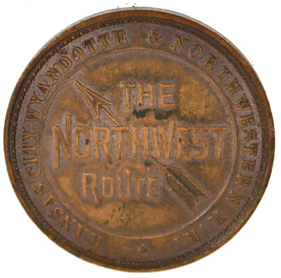 KANSAS CITY WYANDOTTE & NORTHWESTERN RR MEDAL
