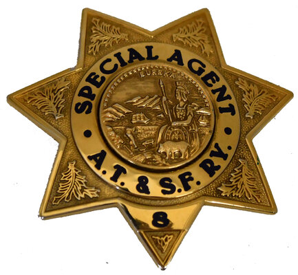 AT&SF RY SPECIAL AGENT BADGE