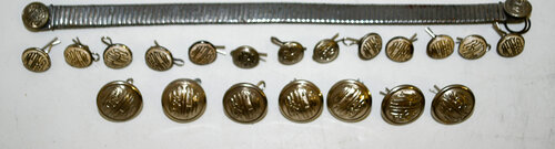 D&RG & D&RGW BUTTONS & HAT BAND