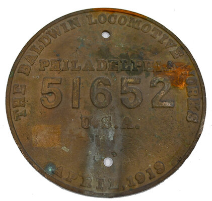FTW&DC RR BUILDERS PLATE