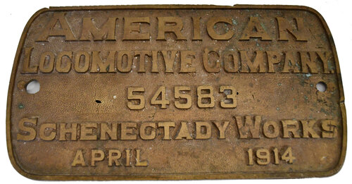 NWP RR BUILDERS PLATE