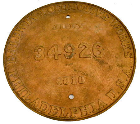 VIRGINIAN RY BUILDERS PLATE