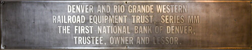 D&RGW TRUST PLATE