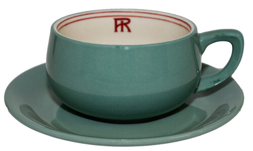 CRI&P SAGE GREEN CUP & SAUCER