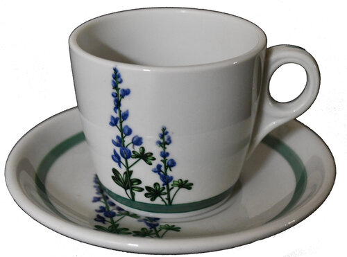 MK&T BLUE BONNET CUP & SAUCER