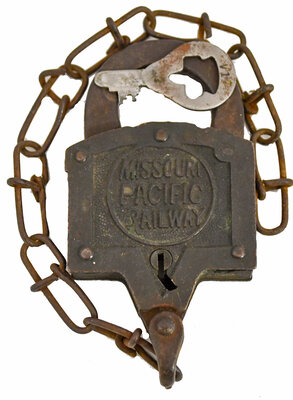 MISSOURI PACIFIC RAILWAY LOCK