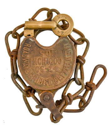 SOUTHERN PACIFIC CO CS-24 ROADWAY & BRIDGE DEPARTMENT LOCK
