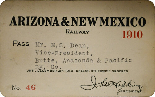 ARIZONA & NEW MEXICO RY PASS