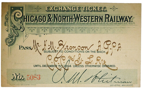 CHICAGO & NORTHWESTERN RY PASS