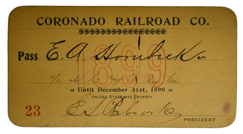 CORONADA RAILROAD CO. PASS