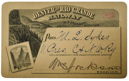 DENVER & RIO GRANDE RAILWAY PASS