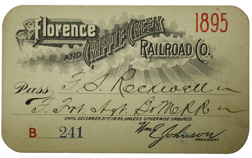 FLORENCE & CRIPPLE CREEK RAILROAD CO PASS