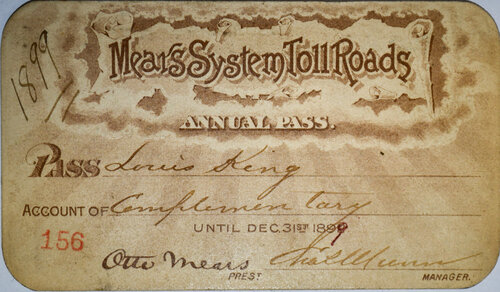 MEARS SYSTEM TOLL ROADS PASS
