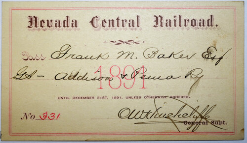 NEVADA CENTRAL RAILROAD PASS