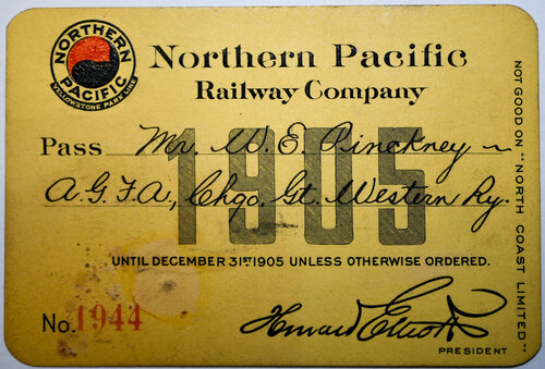 NORTHERN PACIFIC RAILROAD PASS