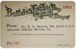 BUFFALO & FORT ERIE FERRY & RAILWAY CO PASS