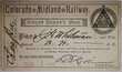 COLORADO MIDLAND RAILWAY PASS