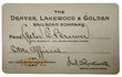 DENVER LAKEWOOD & GOLDEN RAILROAD COMPANY PASS